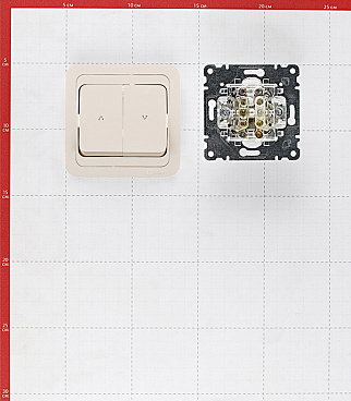 Кнопка управления жалюзи Makel Mimoza встраиваемая бежевая (25041)