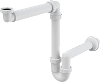 Cифон для умывальника экономящий пространство с накидной гайкой 5/4",бывш. A434