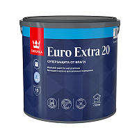 Краска моющаяся Tikkurila/Tikkivala Euro Extra 20 база А белая 2,7 л