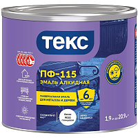 Эмаль ПФ-115 алкидная Текс белая глянцевая 1,9 кг