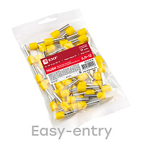 Наконечник штыревой втулочный изолированный EKF PROxima НШВИ 12 мм х 6 кв. мм (50 шт.)