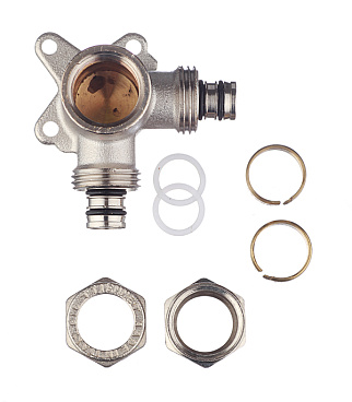 Водорозетка Tiemme двухплоскостная 16 обж(ц) х 1/2 ВР(г) (1600063)