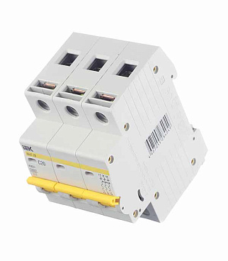 Автоматический выключатель модульный IEK Karat ВА 47-29 3P 20А тип C 4,5 кА 400 В (MVA20-3-020-C)