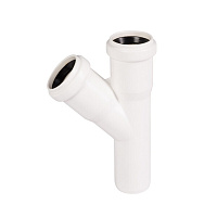 Тройник Ostendorf HTEA d32 мм 45° пластиковый белый для внутренней канализации (559600)