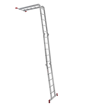 Лестница алюминиевая трансформер четырехсекционная 5 ступеней Новая высота бытовая