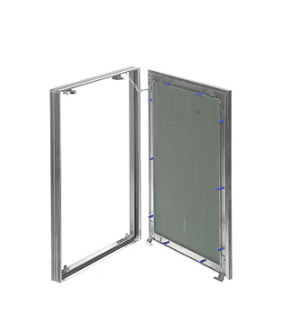 Люк ревизионный под плитку Хаммер Гиппократ-П алюминиевый 300х400 мм скрытый нажимной