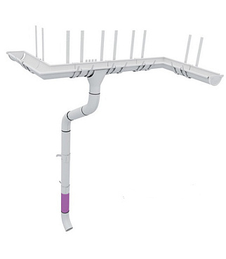 Труба водосточная Grand Line металлическая d90 мм 2,5 м белый RAL 9003
