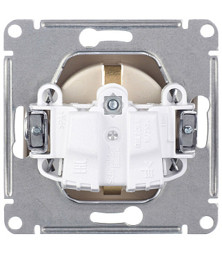 Розетка Systeme Electric Glossa встраиваемая бежевая (GSL000243)