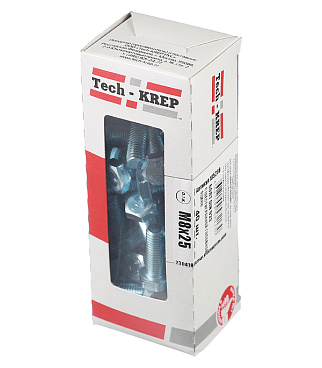 Болт оцинкованный M8x25 мм DIN 933 (40 шт.)