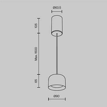 Подвесной светильник Maytoni P113-L12-3K-B