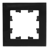 Рамка Systeme Electric AtlasDesign Nature одноместная черная (ATN321001)