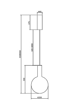 Подвесной светильник Maytoni MOD182PL-L4B3K