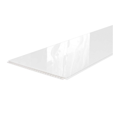 Панель ПВХ 250х2700х9 мм Stella Light глянцевая белая 0,67 кв.м