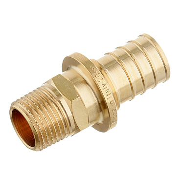 Соединитель прямой Stout 25 мм х 1/2 НР(г) латунный (SFA-0001-002512)