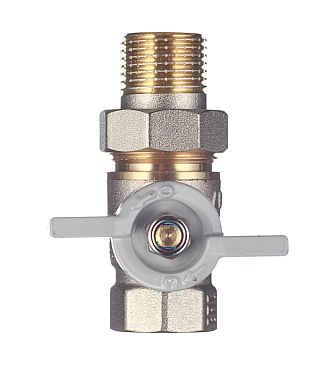 Кран шаровой латунный СТМ 1/2 ВР(г) х 1/2 НР(ш) бабочка с полусгоном прямой