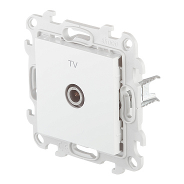 Розетка телевизионная Simon 24 Harmonie встраиваемая белая (2450477-030)