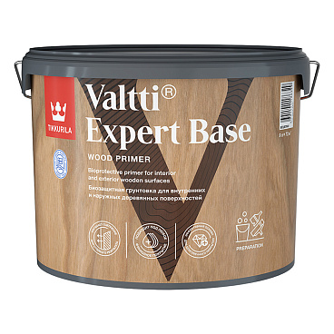 Антисептик Tikkurila/Tikkivala Valtti Expert Base грунтовочный для дерева бесцветный 9 л