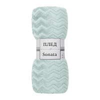 Плед 200х220 см TexRepublic Жаккард микрофибра бирюзовый