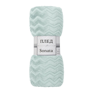 Плед 200х220 см TexRepublic Жаккард микрофибра бирюзовый