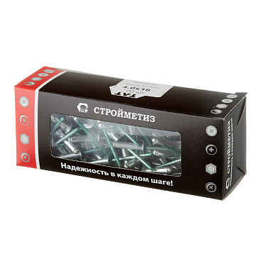 Заклепка вытяжная 4,0x16 мм алюминий/сталь зеленая RAL 6005 (100 шт.)