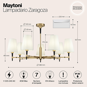 Люстра Maytoni H001CL-07BS