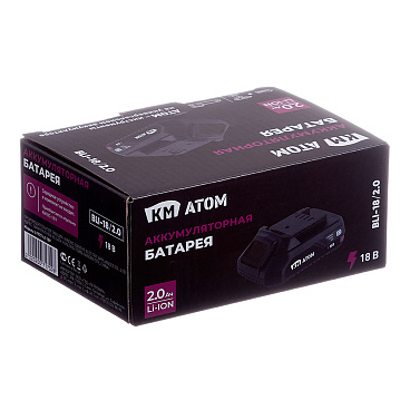 Аккумулятор КМ АТОМ 18 В 2Ач Li-Ion (BLI-18/2,1)