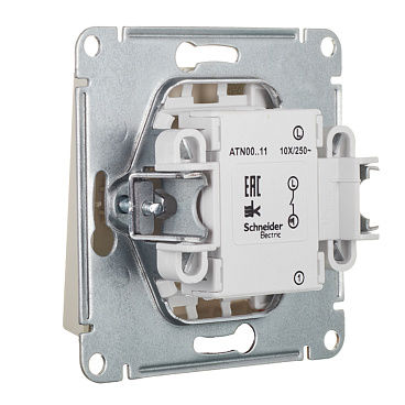 Выключатель Systeme Electric AtlasDesign одноклавишный встраиваемый бежевый (ATN000211)