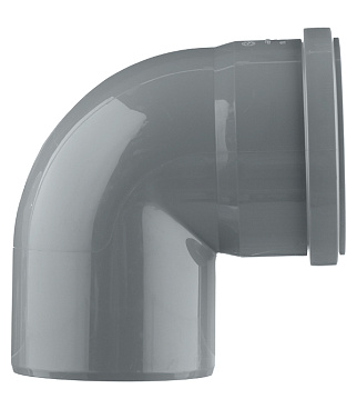 Отвод Ostendorf HTB d110 мм 87° пластиковый для внутренней канализации (115140)