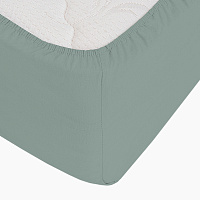 Простыня на резинке 140х200х30 см сатин шалфей Lorikeet Solo