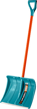 Снеговая лопата GRINDA PROLine FIBER-500 500 мм пластиковая с алюминиевой планкой, особопрочный легкий черенок из фибергласса, V-ручка