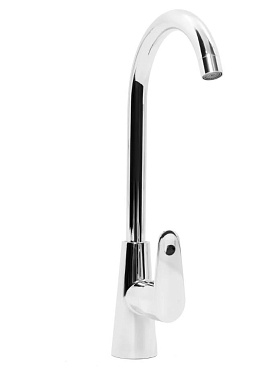 Смеситель для кухни WaMix хром с высоким поворотным изливом однорычажный (WM240318-1)