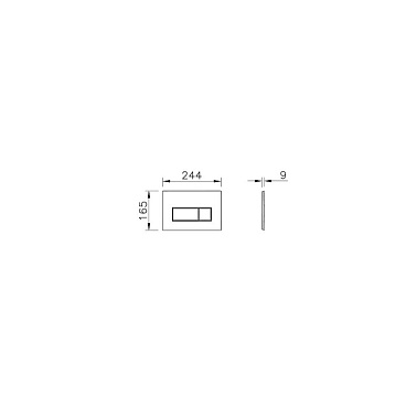 Клавиша смыва для инсталляций Vitra Root Square хром (740-2380)