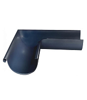 Угол желоба Grand Line металлический внешний d125 мм 90° графитовый серый RAL 7024