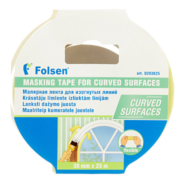 Лента малярная Folsen для изогнутых линий 38 мм 25 м (0293825)