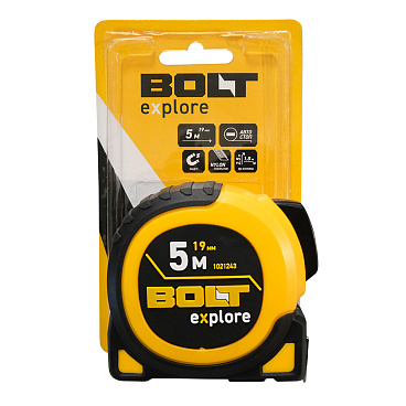Рулетка Bolt eXplore с автостопом магнитная 5 м x 19 мм
