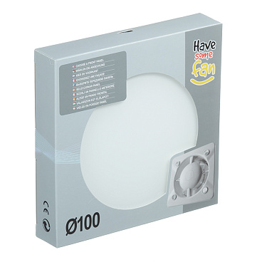 Панель декоративная для вентилятора KW Awenta PTG100 белое матовое стекло