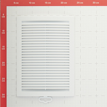 Решетка вентиляционная пластиковая приточно-вытяжная Era РЦ 180х250 мм с сеткой белая