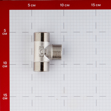 Тройник Stout 3/4 НР(ш) х 3/4 НР(ш) х 3/4 НР(ш) латунный (SFT-0018-343434)
