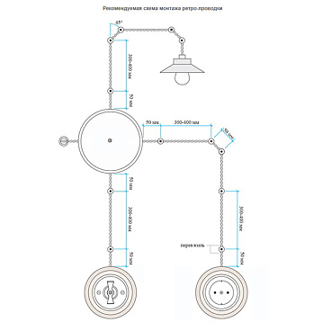 Выключатель Bironi Лизетта одноклавишный накладной бронза ретро (B1-201-25)