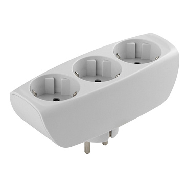 Разветвитель 3 розетки Эра 16 А 220 В 3,5 кВт белый (C0045529)