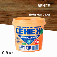 Антисептик Сенеж Аквадекор декоративный для дерева венге 0,9 кг