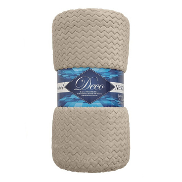 Плед 150х200 см TexRepublic Жаккард микрофибра бежевый