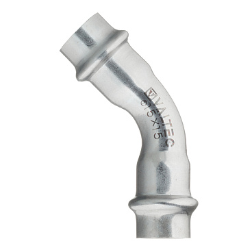 Угол VALTEC (VTi.959.I.001515) 45° 15 мм ВВ нержавеющая сталь