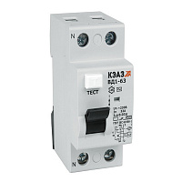 УЗО КЭАЗ OptiDin ВД1-63 63А 1P+N тип AC 30 мА 4,5 кА (221907)