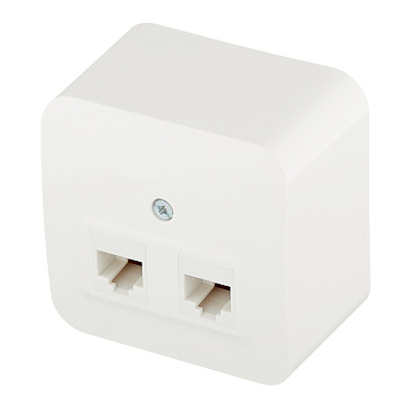 Розетка компьютерная Systeme Electric Blanca накладная молочная 2хRJ45 (BLNIA045452)