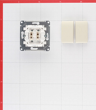 Выключатель Systeme Electric Glossa двухклавишный встраиваемый бежевый (GSL000251)
