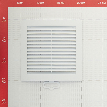 Решетка вентиляционная пластиковая приточно-вытяжная Era РЦ 150х150 мм с сеткой белая