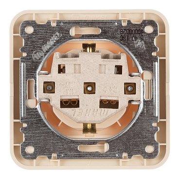 Розетка Makel Mimoza встраиваемая бежевая керамика (25008)