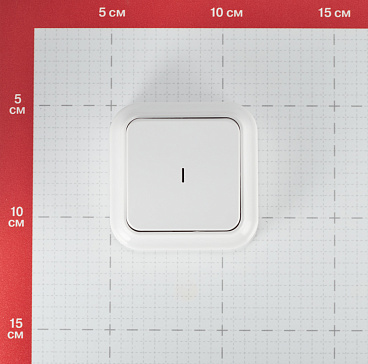 Выключатель Svet одноклавишный накладной белый с подсветкой (SV1001-0001)