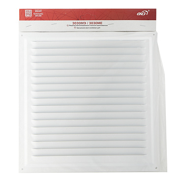 Решетка вентиляционная стальная Era 300х300 мм с сеткой белая